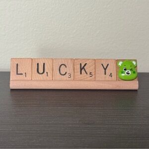 Lucky care bear scrabble decoration